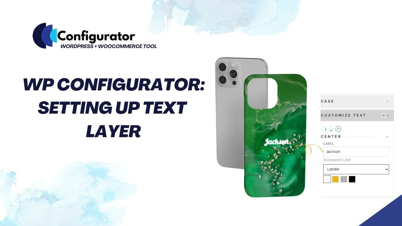 Add Custom Text to Products with WP Configurator