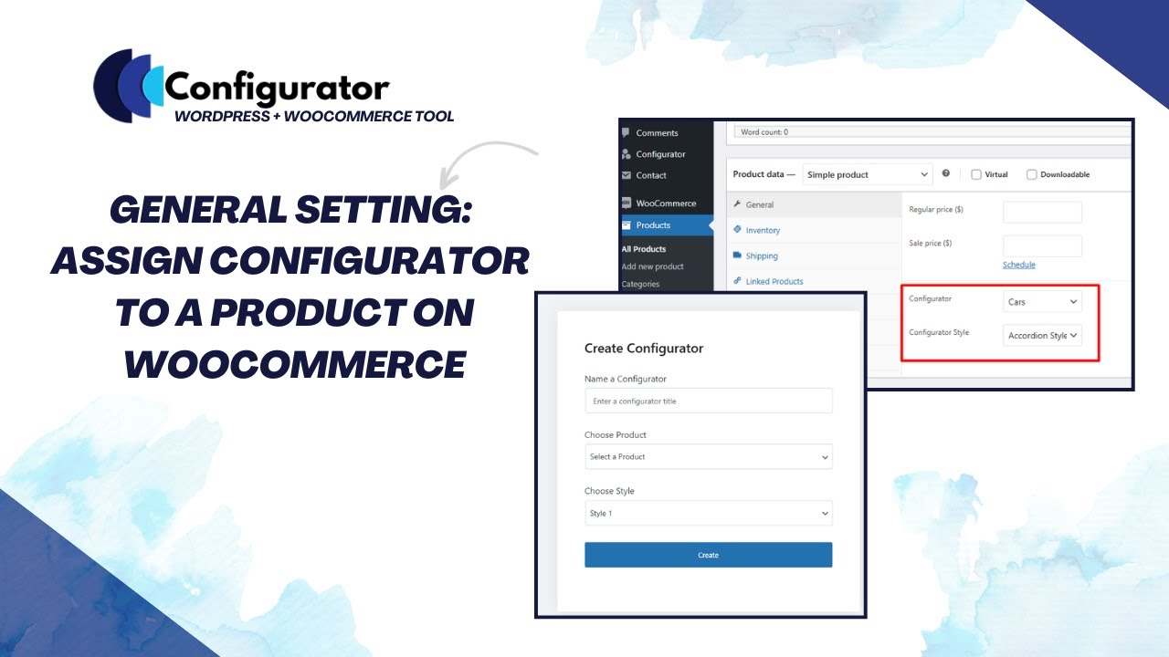 General Product and Configurator Settings
